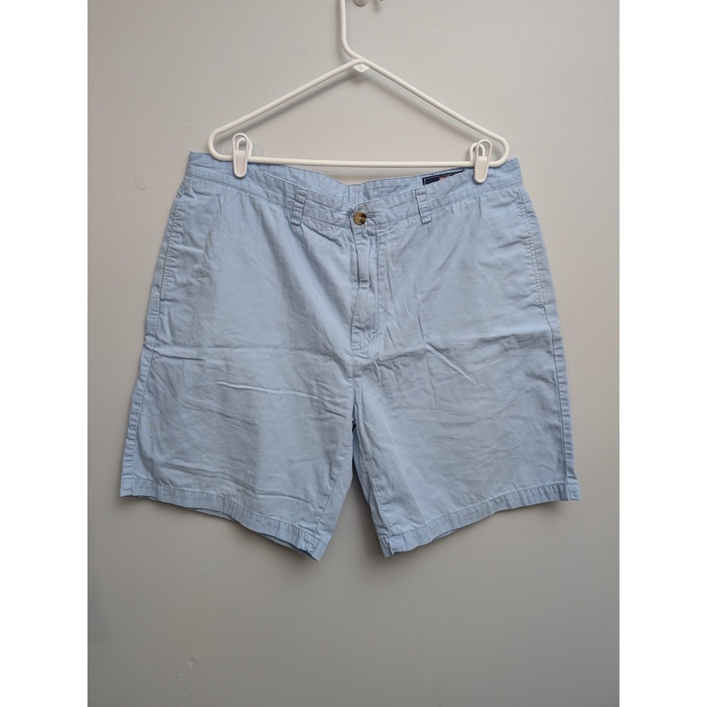 X4 Vineyard Vines Mens Club Shorts 40 Light‎ Blue Flat Front Chino Inseam 9"